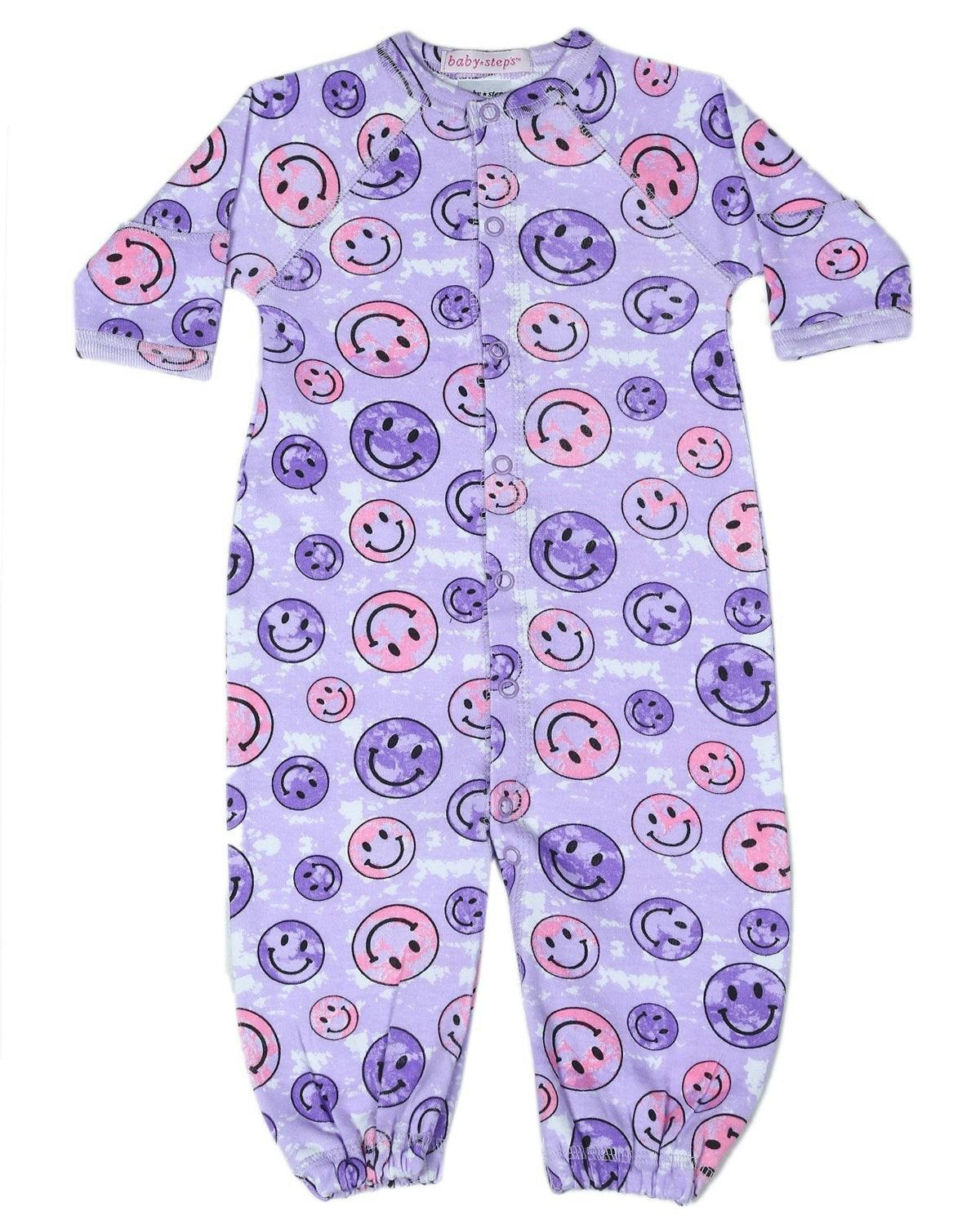 Baby Converter Gown - Tie Dye Smiley