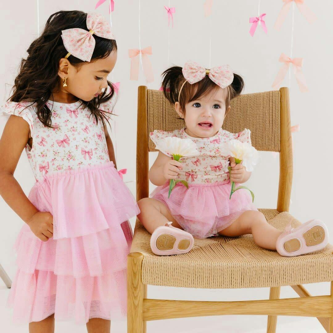Ditsy Floral Tulle Bow Headband