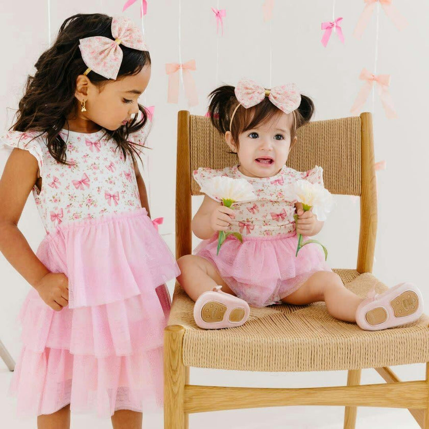 Ditsy Floral Short Sleeve Tutu Bodysuit