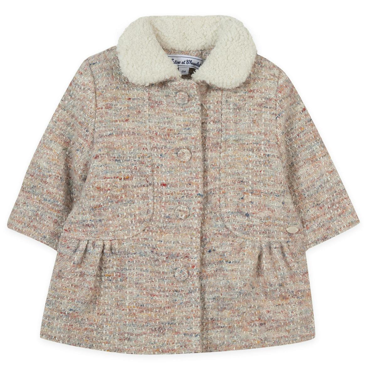 Baby Collared Front Pocket Button-Down Pea Coat