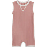 Piped Ribbed Romper