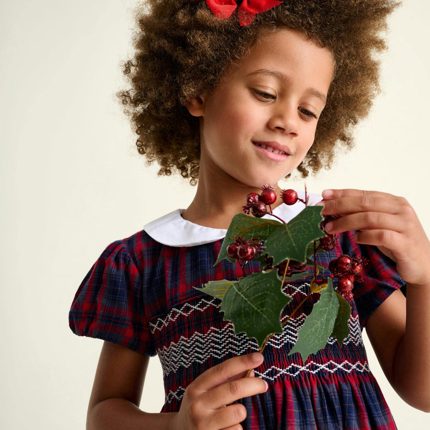 Smocked Girls Dress Kelly