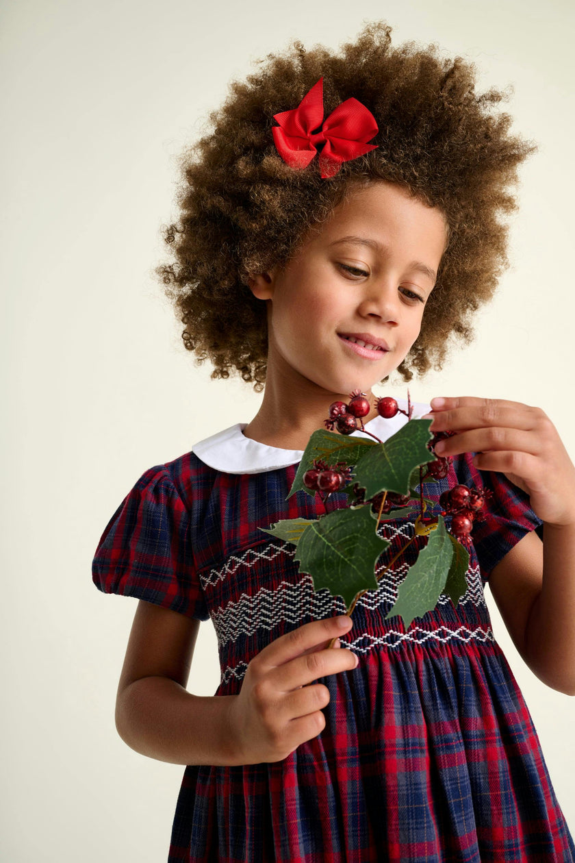 Smocked Girls Dress Kelly