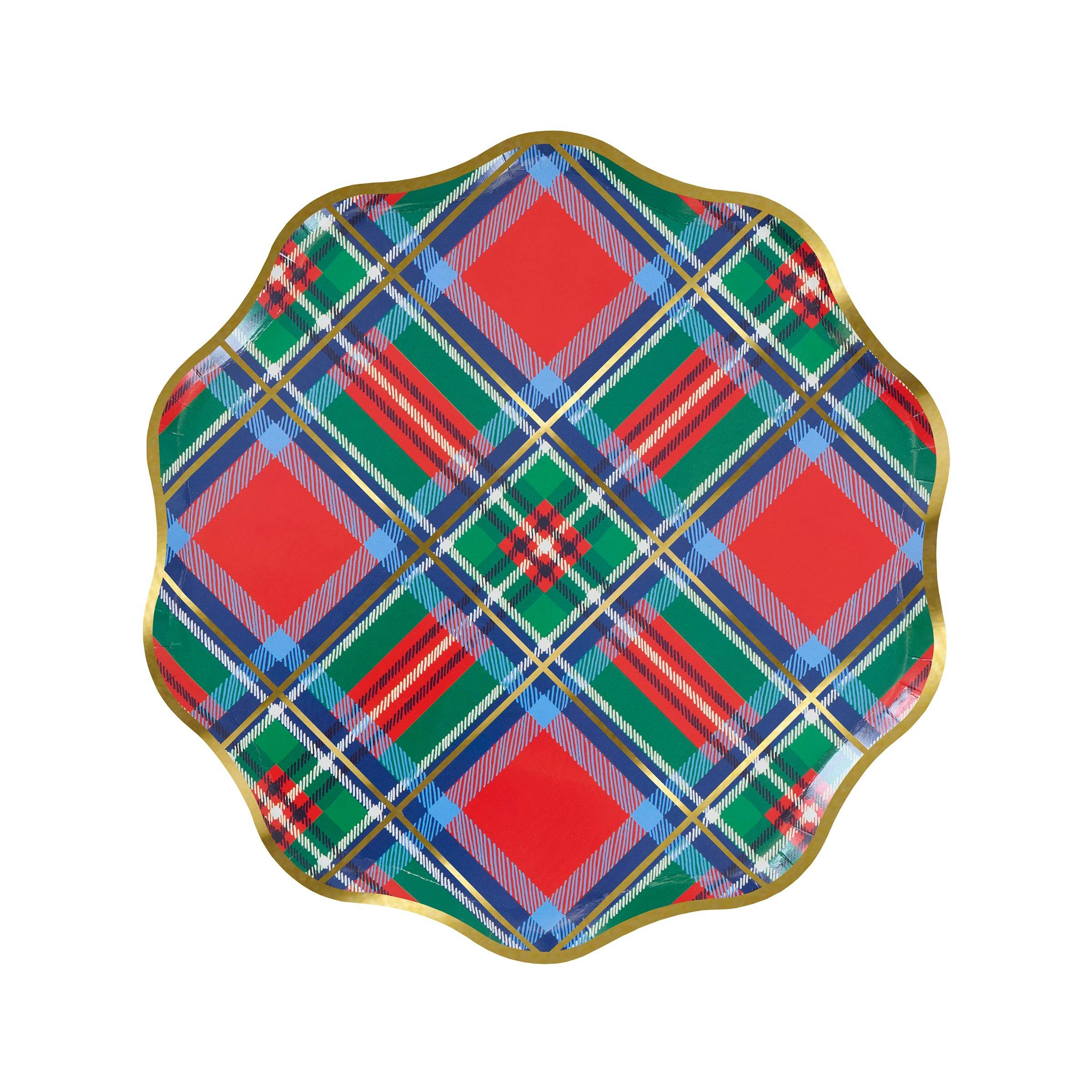 Plaid Mix Side Plates