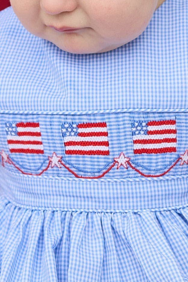 Smocked Apron Bubble - Flags
