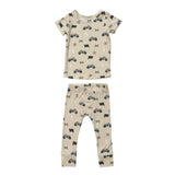 Boy's Short Sleeve Lounge Set in Dirt Bikes