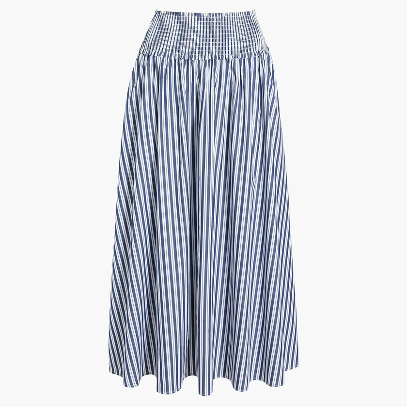 The Delphine Nap Skirt - Navy Stripe