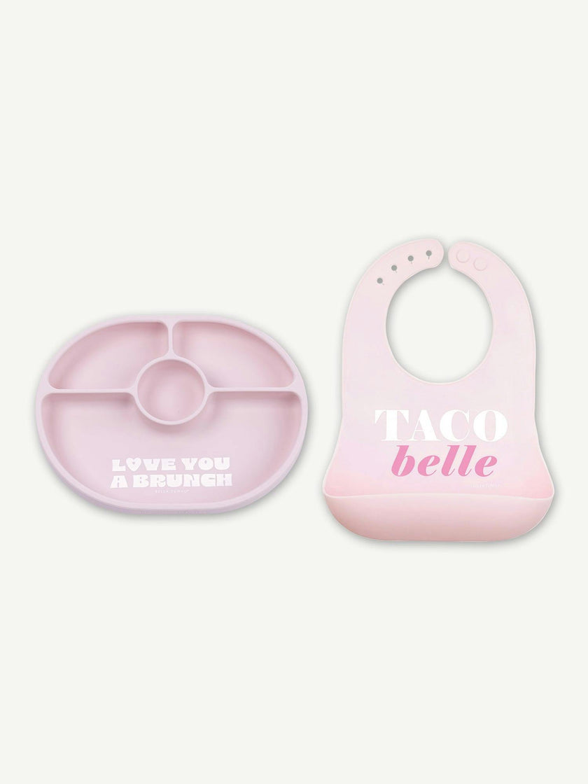Girl Plate and Bib