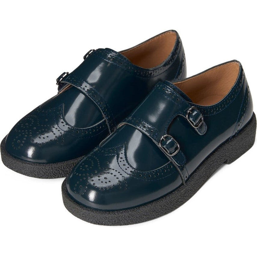 Alsa Glossy Doubled Buckle Brogues Shoes