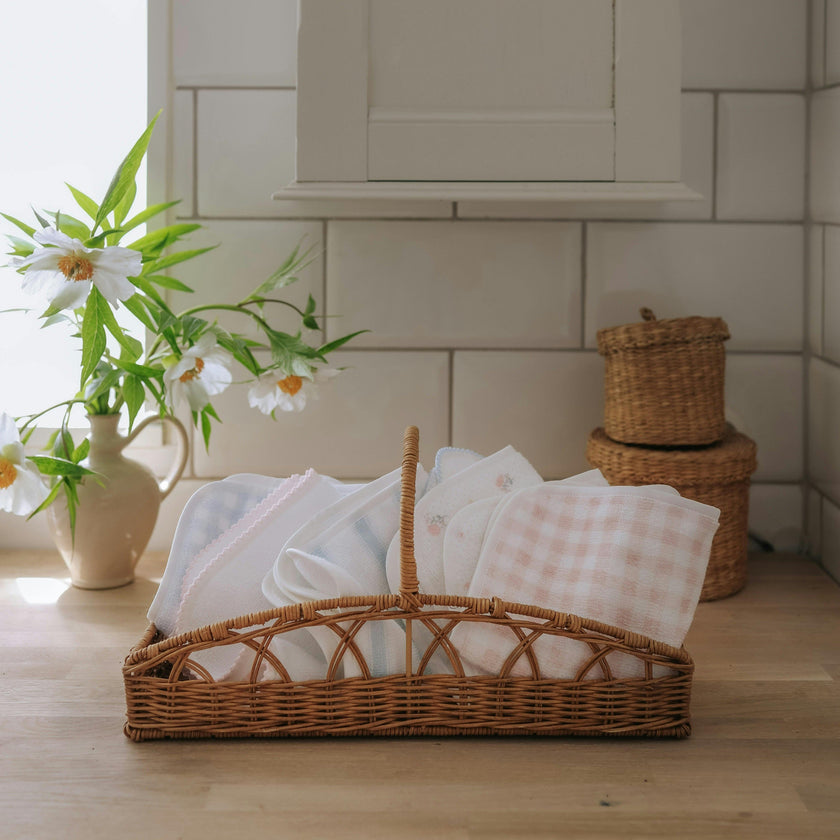 Picnic Gingham Washcloth - Pink