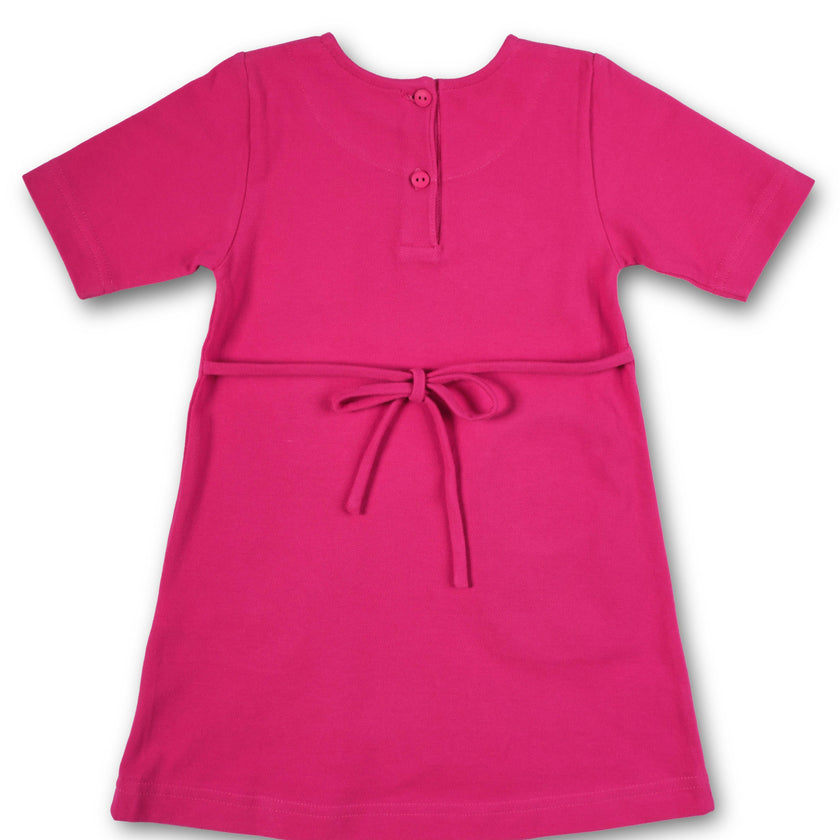 Pique Knit Dress With Flower Dots