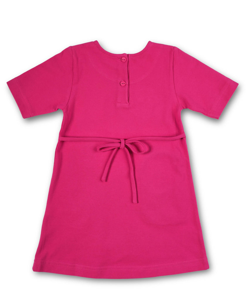 Pique Knit Dress With Flower Dots