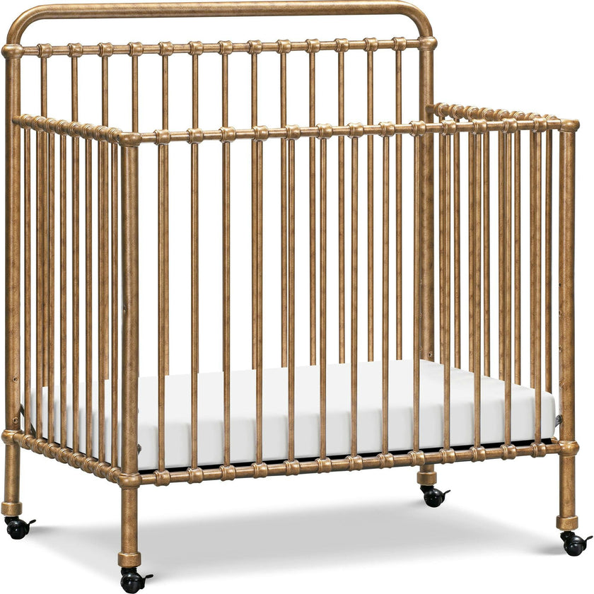 Winston 4-In-1 Convertible Mini Crib in Vintage Gold