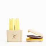 Hamburger and fries musical set