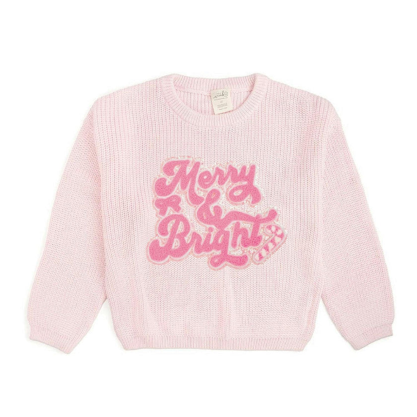 Merry and Bright Patch Christmas Sweater