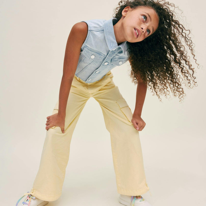 Lily Wide Leg Jogger | Citron