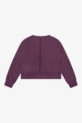 Tenly Hacci Jersey Cropped Split Neck Tunic