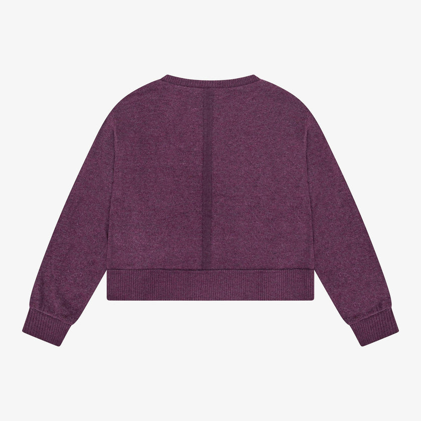 Tenly Hacci Jersey Cropped Split Neck Tunic