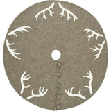 Handmade Felt Antlers Gray Christmas Tree Skirt 60" / 72"