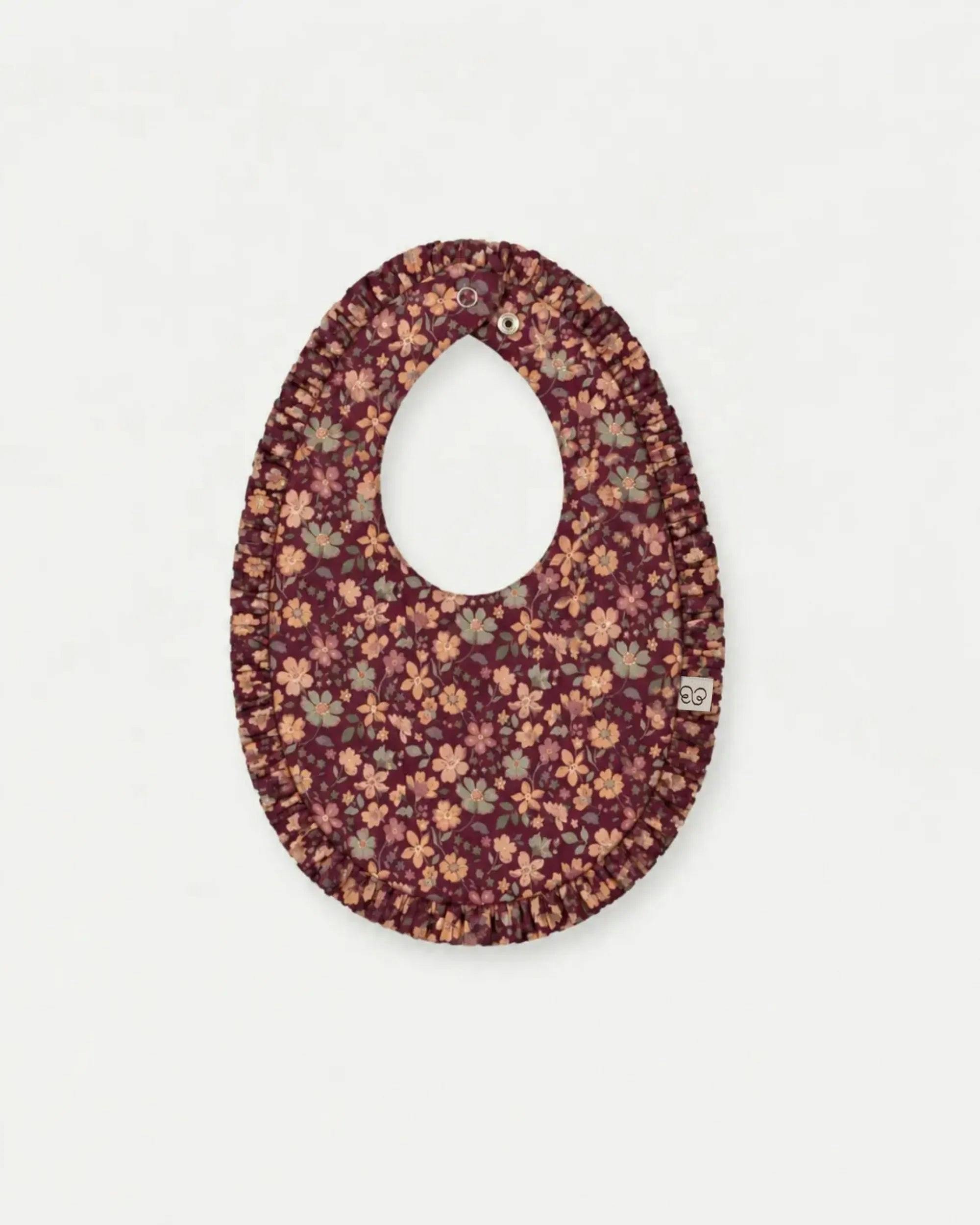 Bib - Garden Flowers Plum