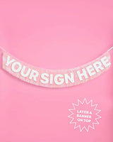 Pretty in Pink Fringe - light pink fringe banner
