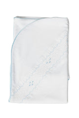 Nella Smocked Boy Blanket Blue Smocked