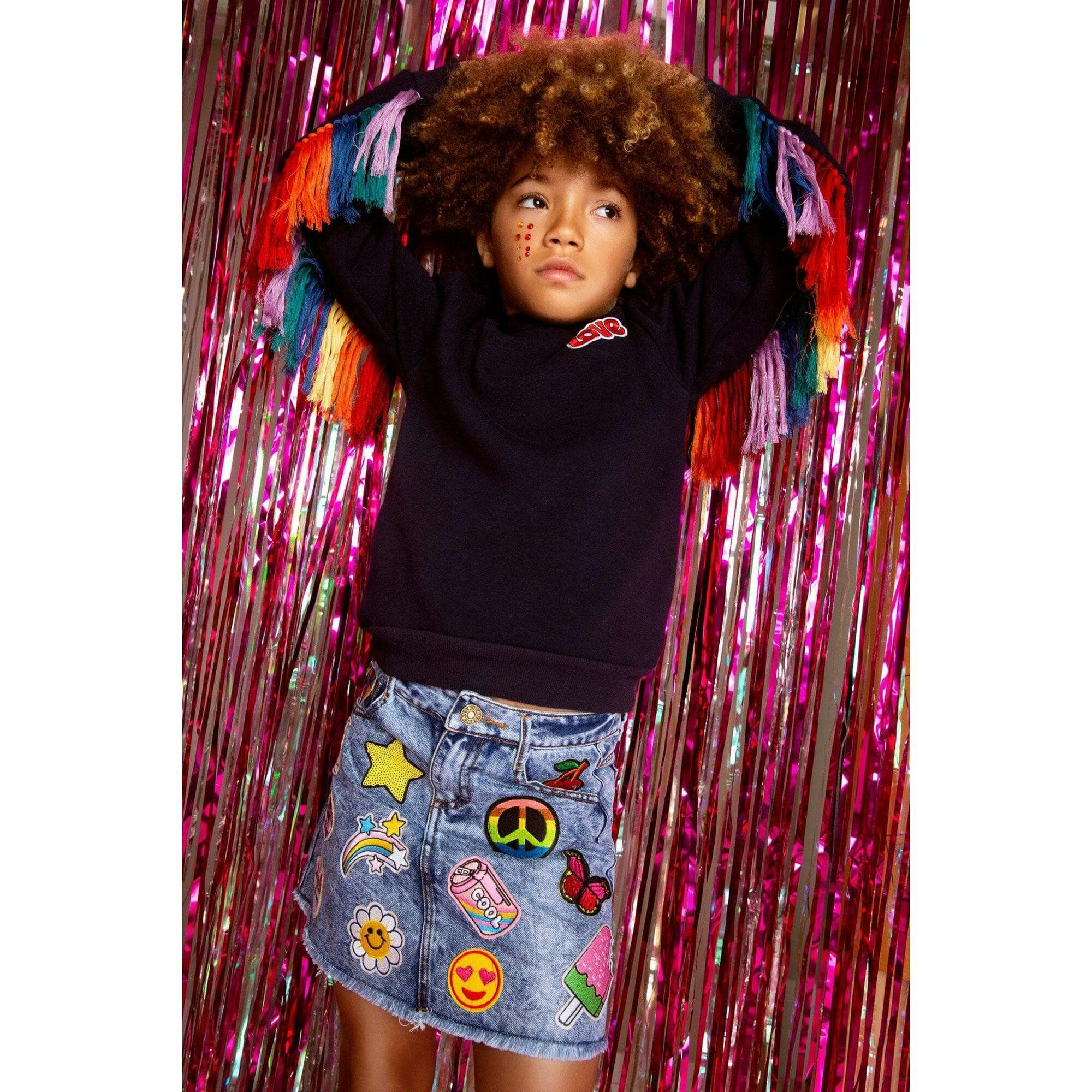 All About The Patch Denim Skirt