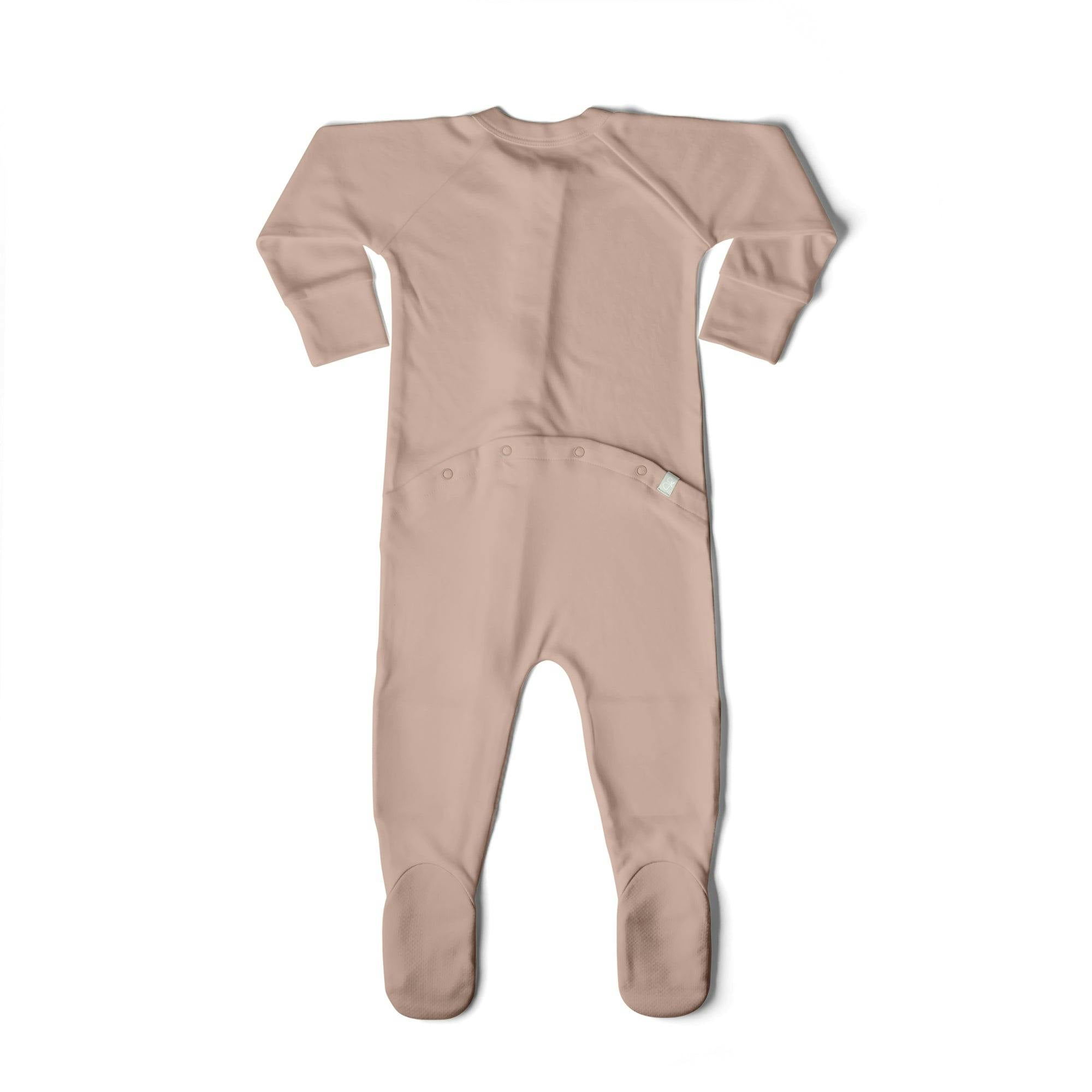 GROW WITH YOU FOOTIE | ROSE — Bamboo Organic Cotton Blend, 0–6M