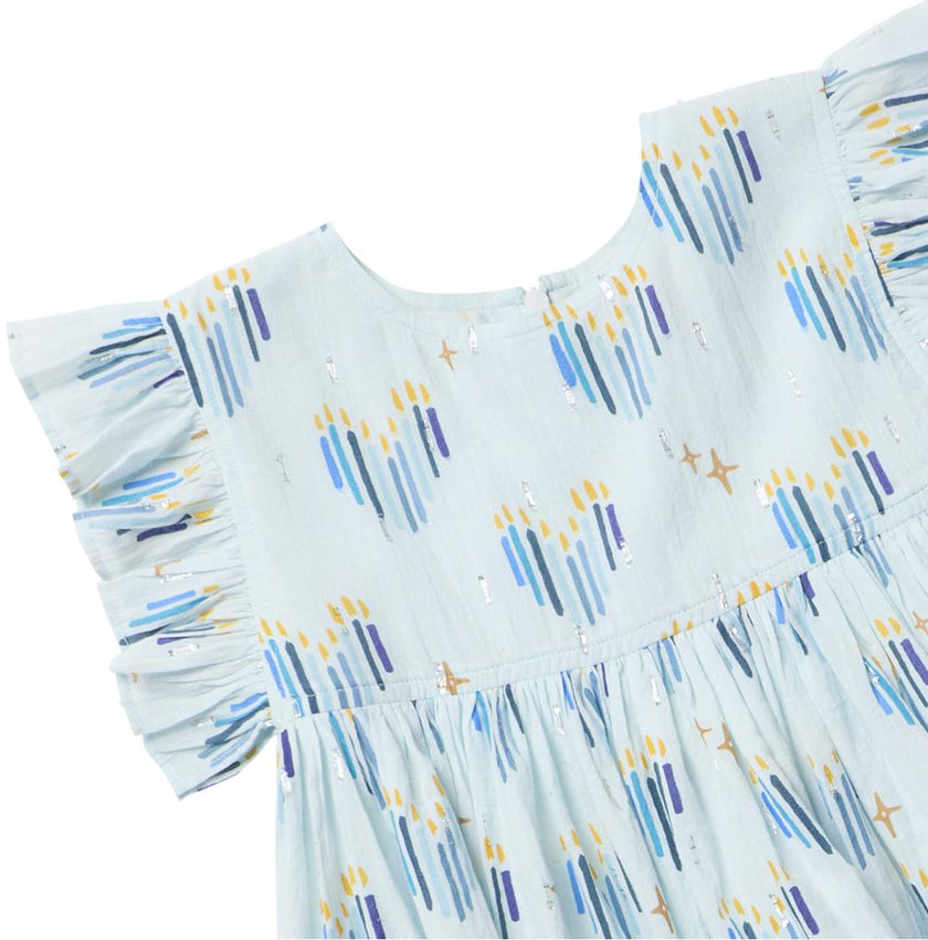 Girls Kit Dress - Menorah Hearts