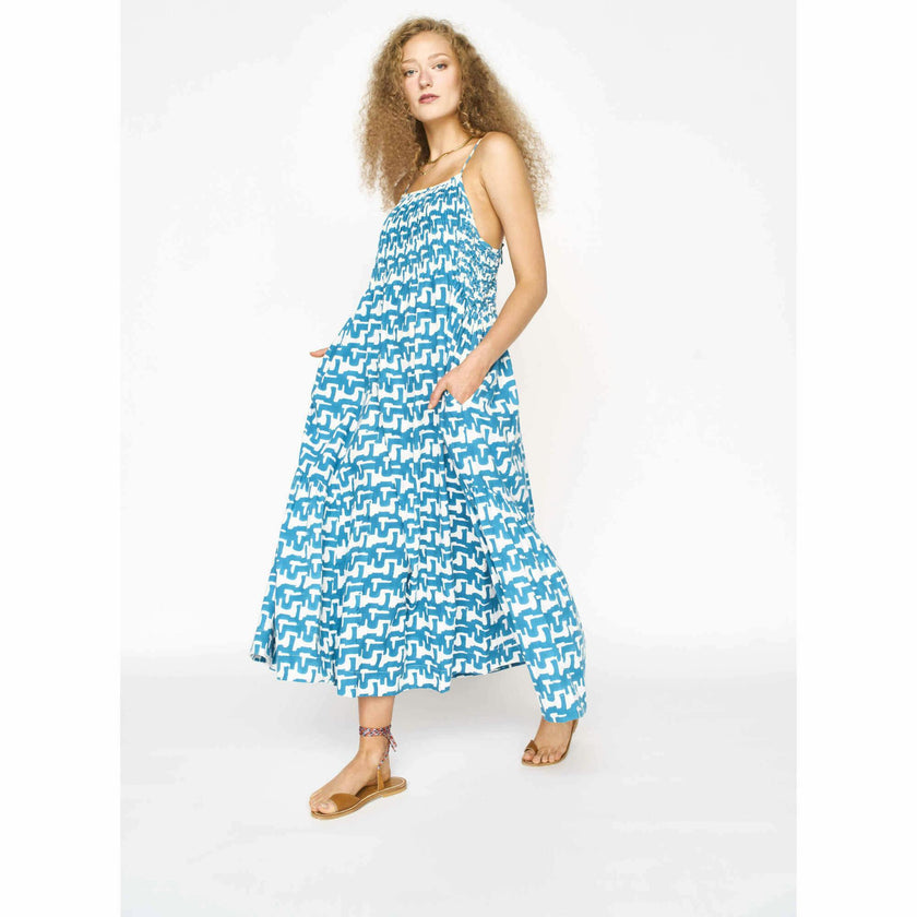 Janeiro Dress in Azure Popova