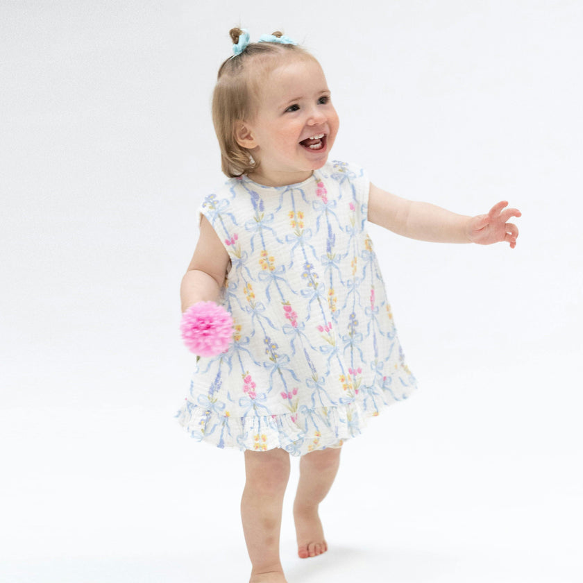Ribbon Bouquets - Ruffle Back Top and Bloomer