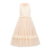 Pink Peach Edina Sleeveless Overlay Gown