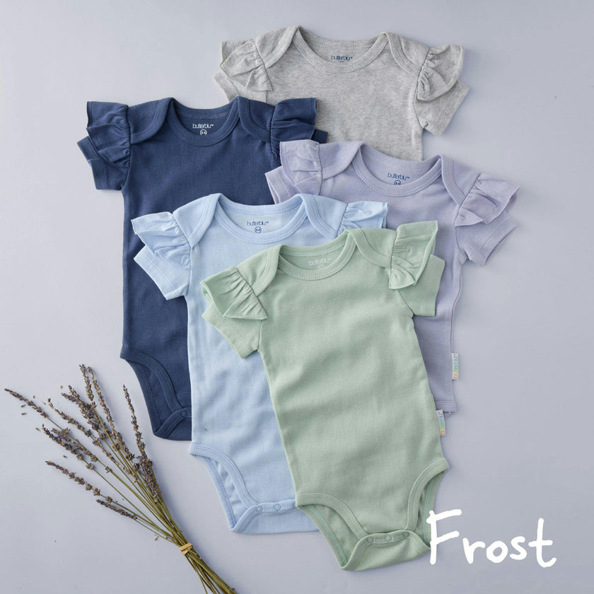 RORY 5-Pack Short Sleeve Ruffle Bodysuits