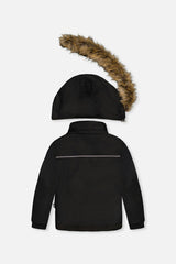 Two Piece Play Snowsuit Black And Beige