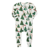 Baby Bamboo Romper - Christmas Tree Farm