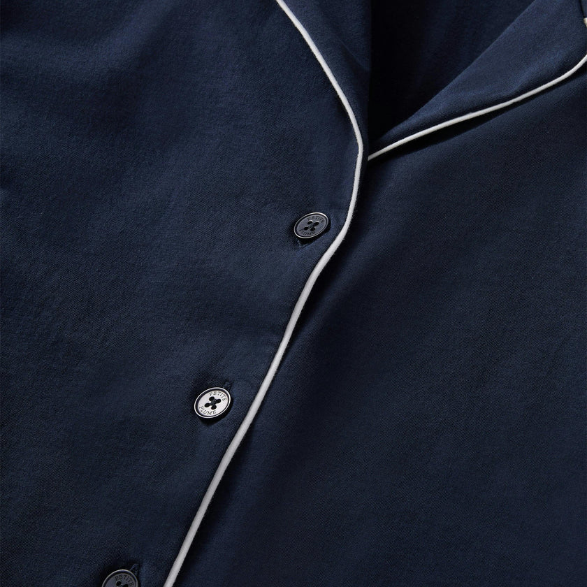 The Margaux Pima Pajama Set in Navy