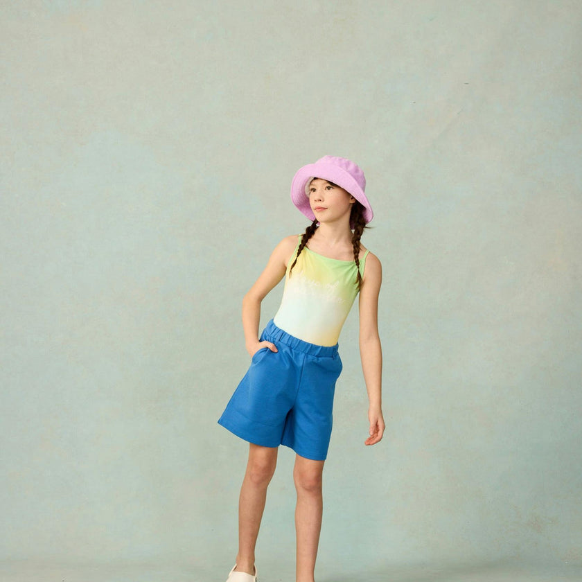 Knit Play Shorts in Sonic Blue
