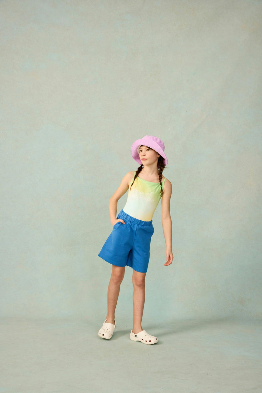 Knit Play Shorts in Sonic Blue