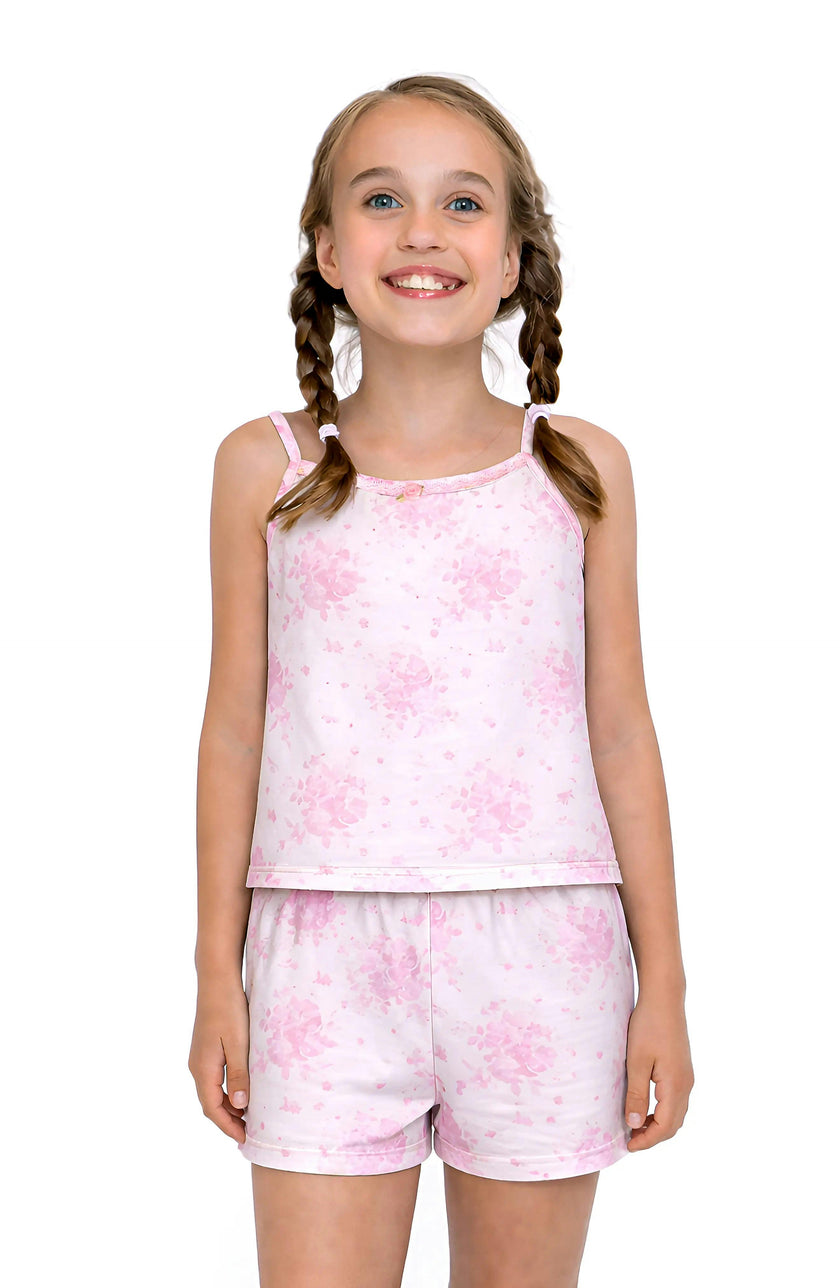 Floral Print Cami Jersey Set