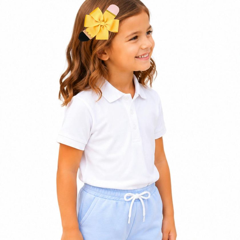 Pencil Back-to-School Hair Bow