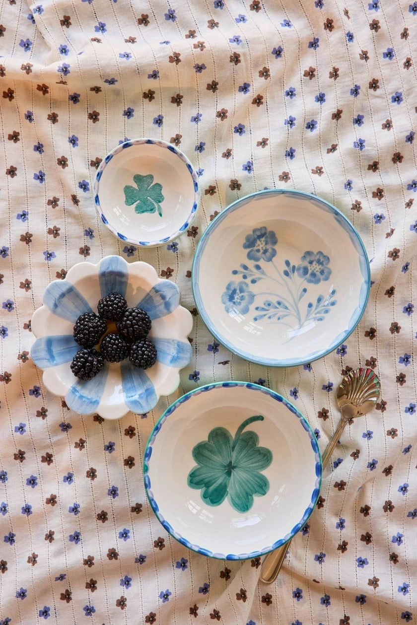 Ceramic Dipping Bowl with Hand-painted Clover - Small - 3.38 oz