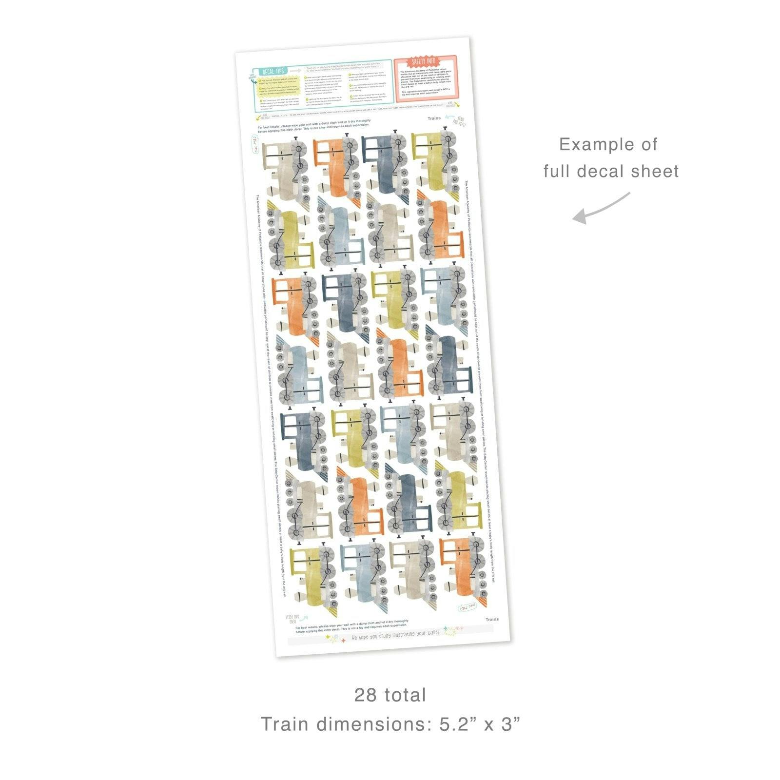 Train Engines • Peel-and-Stick Wall Decals
