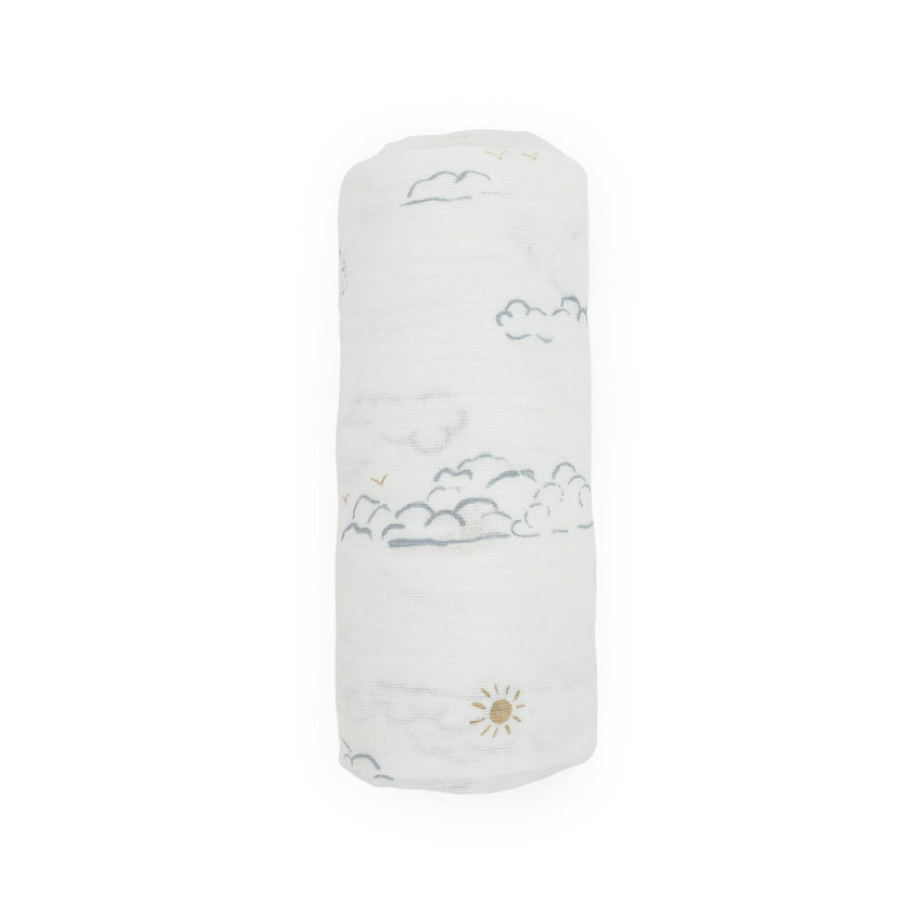 Cotton Muslin Swaddle Blanket - Partly Cloudy