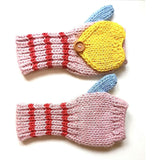 Fingerless Mittens, Pink