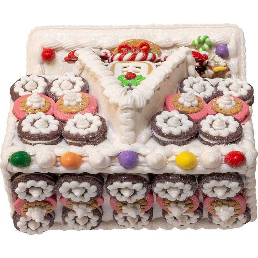 9.5-Inch Battery Operated LED Gingerbread Cookie House