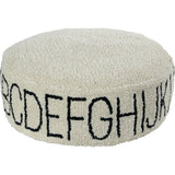 All Around Alphabet Round Wide Pouffe