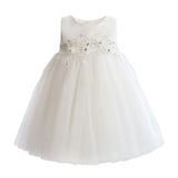 White Zinara Ribbon Bloom Gown