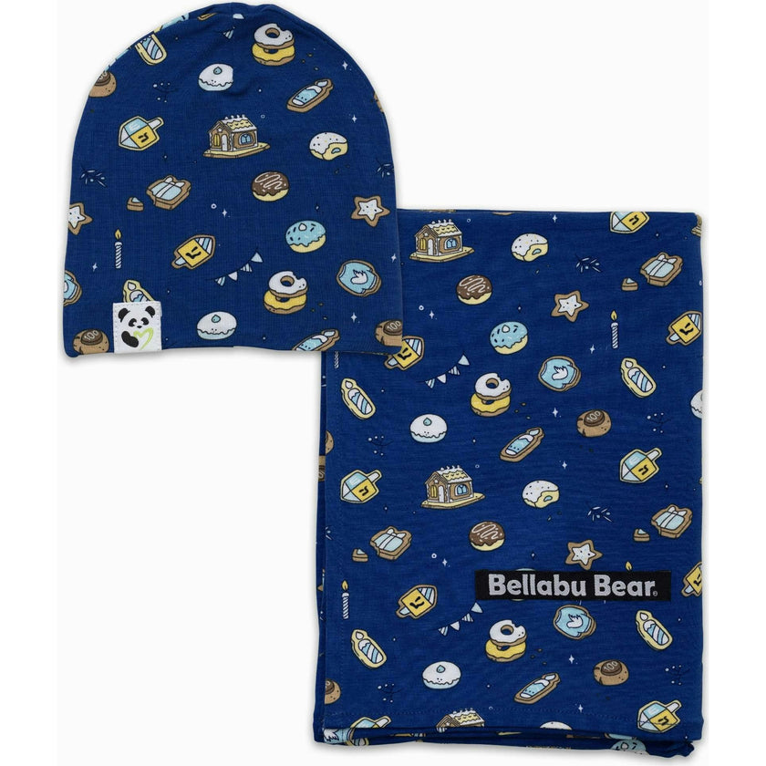 Hanukkah Cookies Bamboo Swaddle & Beanie Set