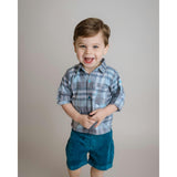 Teal Flannel Shirt Set