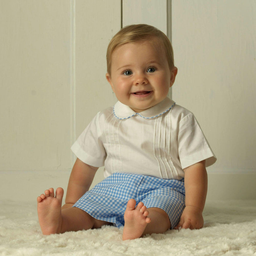 Gingham Romper Short Set